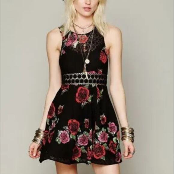 Free People Rose Daisy Chain Mini Dress - Picture 1 of 10